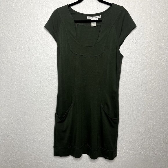 MAX Studio‎ Women's Mini Dress With Pockets Green Size Large - Picture 1 of 8